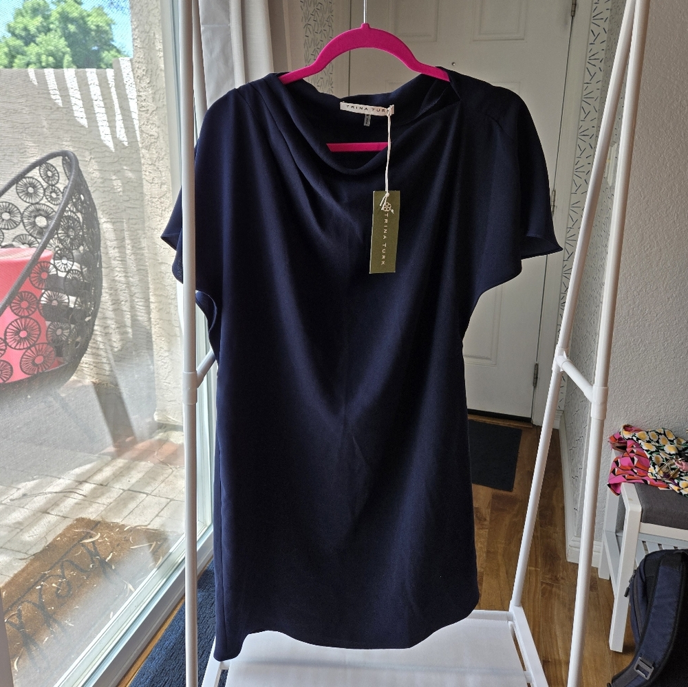 NWT Trina Turk Promising Mini Dress, Navy